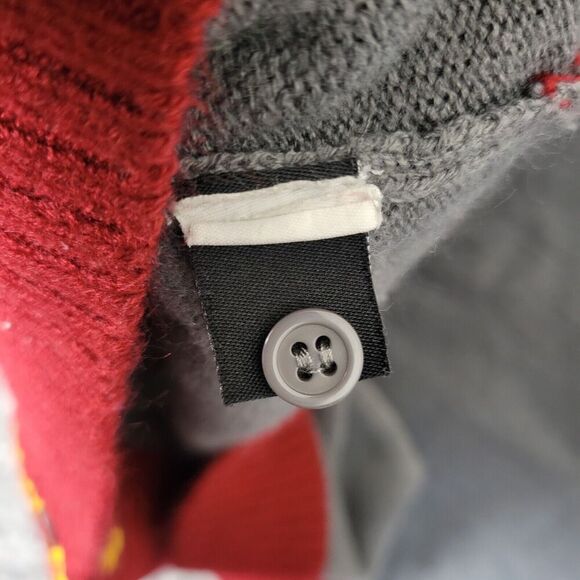 Wizarding World Harry Potter Sweater Adult Medium Gray Gryffindor Cardigan - Picture 11 of 13